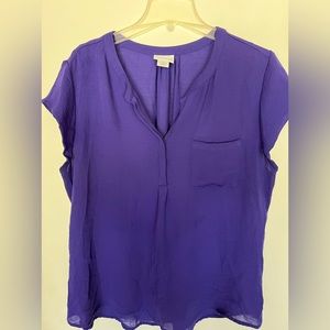 Beautiful jewel purple, short sleeve top- Summer ready
